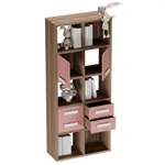 Стеллаж сквозной книжный на 10 ниш с ящиками E810