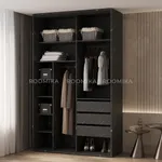 Шкаф-купе ХG166.60-2, профиль INTEGRO, фасад МДФ/Зеркало графит