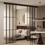 Светопрозрачная перегородка-купе, стекло Сатинато GRACE 14