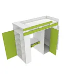 Кровать-чердак с рабочей зоной L903, 90x190 L/R