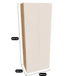 Шкаф 2 дверный, фрезерованные фасады в эмали LE210.60-4