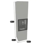 Шкаф со стеклянным фасадом R224