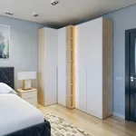 Шкаф переходный с подсветкой, фасады в эмали LE232 L/R