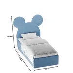 Кровать односпальная мягкая МИККИ с подъемным механизмом, 90x200