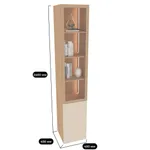 Шкаф со стеклянным фасадом с подсветкой R221