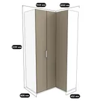 Шкаф угловой со складной дверью E209 L/R