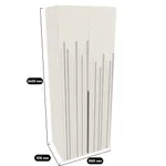 Шкаф 2 дверный, фрезерованные фасады в эмали LE210.60-3