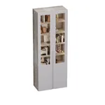 Шкаф книжный со стеклом, фасады в эмали с подсветкой LE214S