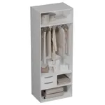 Шкаф 2 дверный, фрезерованные фасады в эмали LE210.60-2