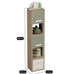 Cтеллаж сквозной книжный на 5 ниш с фасадами и ящиками E805