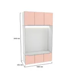 Шкаф с нишей и сидушкой с подсветкой L412.44