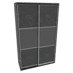 Шкаф-купе ХG166.60-2, профиль INTEGRO, фасад МДФ/Зеркало графит