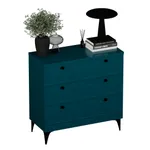 Комод с ящиками узкий  с эмалевой столешницей и боковинами A703.40ESB