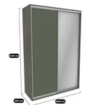 Шкаф-купе U160 тип 1 МДФ/зеркало