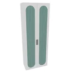 Шкаф двухдверный узкий, фрезерованные фасады в эмали LE210.44-1