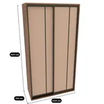 Шкаф-купе ХG146.60-3, профиль INTEGRO, фасад МДФ