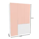 Шкаф двухдверный с фальш-стенкой и раздвижжными дверьми, фасады в эмали LE205 L/R