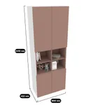 Шкаф книжный с нишей L216