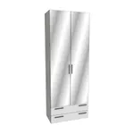 Шкаф двустворчатый с ящиками и с зеркалом LG-211.44Z