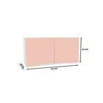 Антресоль над столом, фасады в эмали LE307