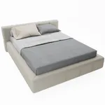 Кровать двуспальная мягкая QUADRO-soft-m  с подъемным механизмом, 180x200