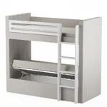 Кровать мягкая двухъярусная ДУО, белый L/R