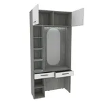 Столик туалетный с антресолью и стеллажом с подсветкой LG415