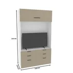 Секция с комодными ящиками и антресолью L411