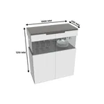 Винный шкаф с подсветкой, фасады в эмали LE200