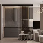 Раздвижная стеклянная перегородка для кухни GRACE 22