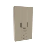 Шкаф трехдверный с ящиками узкий L203.44