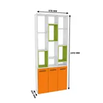 Стеллаж-тумба перегородка со вставками L239