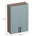 Антресоль двудверная, фрезерованные фасады в эмали LE339.300