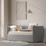 Кровать с подъемным механизмом и ящиком для белья с бортиком LINE 1, 90х160