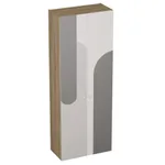 Шкаф двухдверный узкий, фрезерованные фасады в эмали LE210.44-1