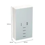 Шкаф трехдверный с ящиками глубокий L203.60