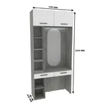 Столик туалетный с антресолью и стеллажом с подсветкой LG415