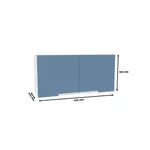 Антресоль над столом, фасады в эмали LE307