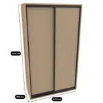 Шкаф-купе ХG140.60-2, профиль INTEGRO, фасад МДФ