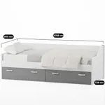 Кровать односпальная L902.200, 90x200