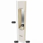 Шкаф завершающий с обувницей и зеркалом L250