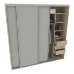 Шкаф-купе ХG240.60-1, профиль INTEGRO, фасад МДФ