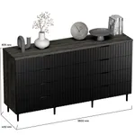 Комод, фрезерованные фасады в эмали LE728.45