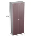 Шкаф двухдверный узкий, фрезерованные фасады в эмали LE210.44-1