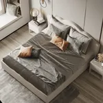 Кровать двуспальная мягкая СЕЛЕНА с подъемным механизмом, 140x200
