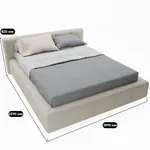 Кровать двуспальная мягкая КВАДРО-СОФТ-М  с подъемным механизмом, 160x200