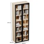 Шкаф-стеллаж со стеклянными фасадами с подсветкой R212