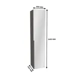 Шкаф 1 дверный широкий с зеркалом, фасады в эмали LE221.44-1Z