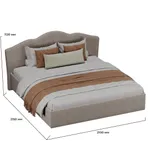 Кровать двуспальная мягкая СЕЛЕНА с подъемным механизмом, 140x200