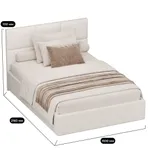 Кровать двуспальная мягкая ВЕРСАЛ с подъемным механизмом, 140x200